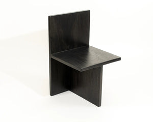 Melanthe Burnt Black Dining / Storage Chair Suar Wood