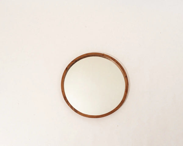 Samana Round Vanity Wall Mirrior Teak Wood