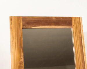 Sorrento Rustic Rectangular Mirror Teak Wood natural teak