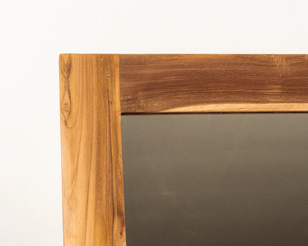 Sorrento Rustic Rectangular Mirror Teak Wood natural teak