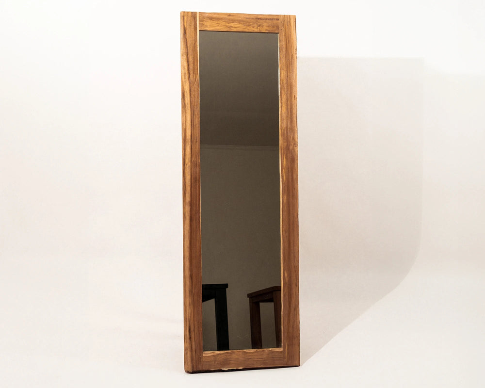 Sorrento Rustic Rectangular Mirror Teak Wood natural teak