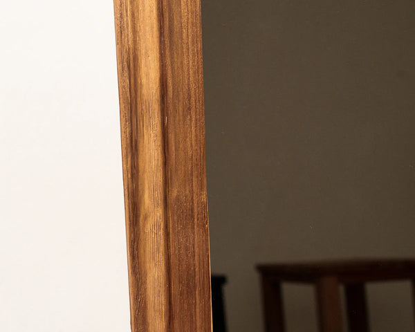 Sorrento Rustic Rectangular Mirror Teak Wood natural teak