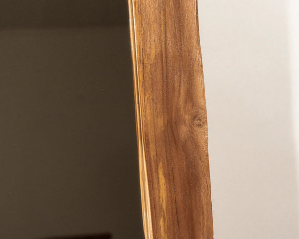 Sorrento Rustic Rectangular Mirror Teak Wood natural teak