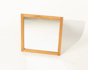 Surya Square Mirror Natural Teak Wood