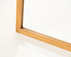 Surya Square Mirror Natural Teak Wood