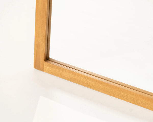 Surya Square Mirror Natural Teak Wood