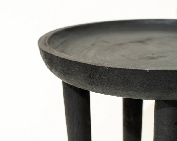 Uira Round Side Table & Stool Suar Wood
