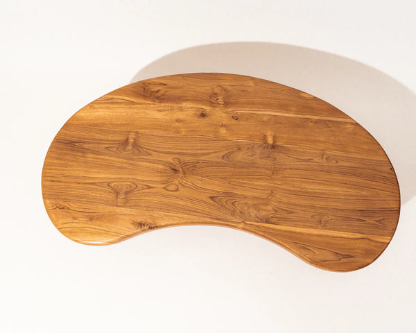 Zora Irregular Shape Coffee Table Teak wood
